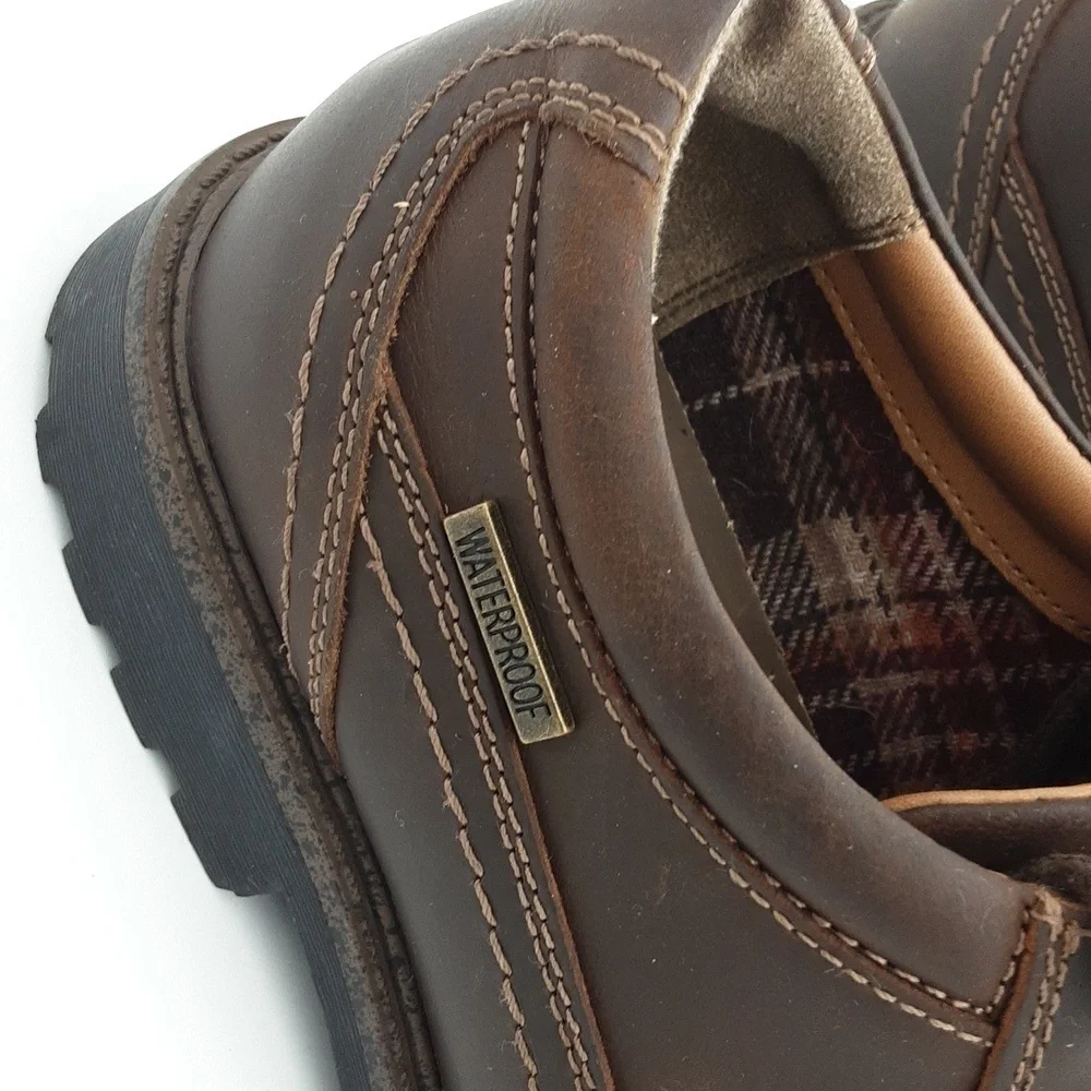 GH Bass & Co Classic Brown Leather Men 7.5 Oxford Casual Office Y2k Grandpa